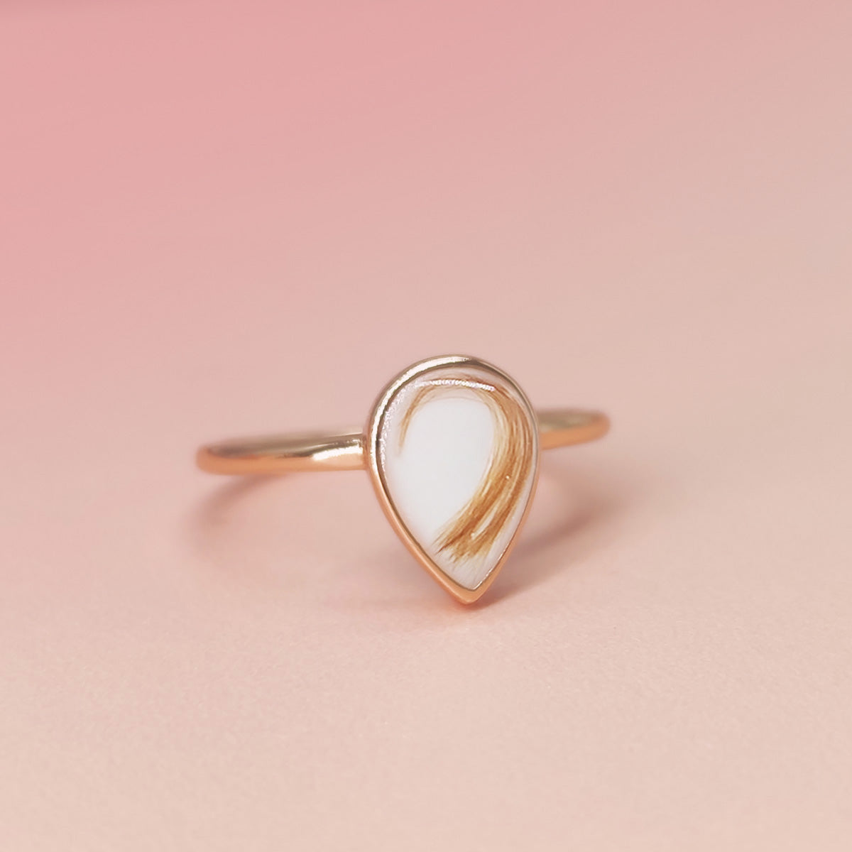 Milky Drop Breastmilk & Baby Hair Ring - Keepsake Jewelry for Nursing Moms, Newborn Hair Memorial - Perfect for Breastfeeding Mothers & Baby's First Lock Preservation