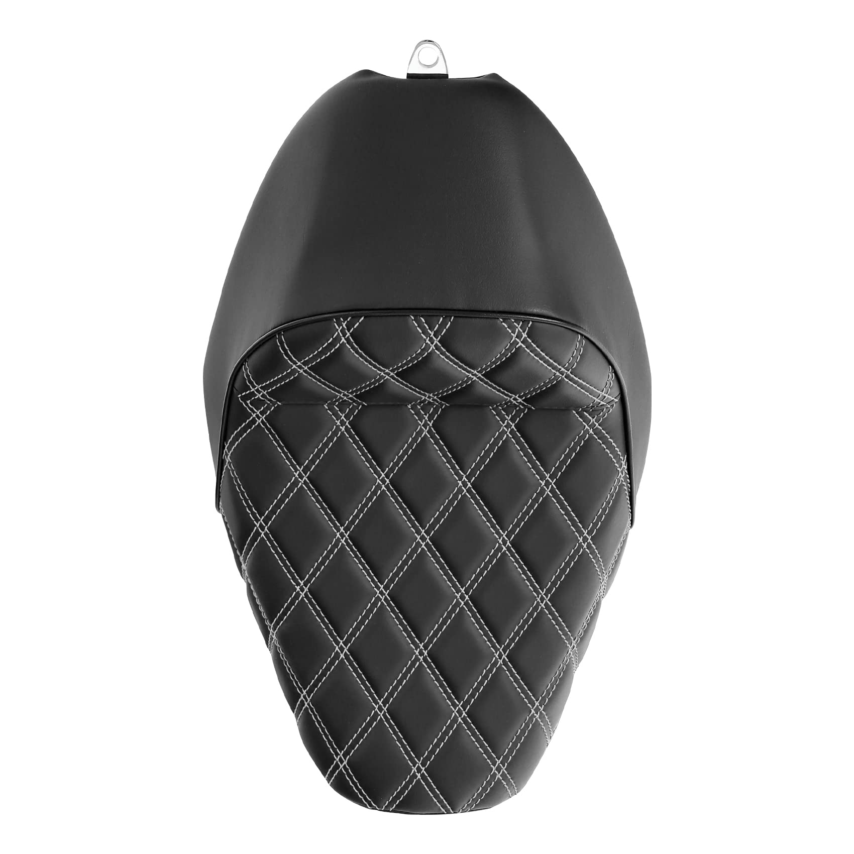 C.C. RIDER Solo Seat Spring Bracket for Harley Davidson Sportster Iron 883 & 1200, XL883 & XL1200 (2010-Present) - White Stitching - Perfect for Custom Motorcycle Upgrades and Comfortable Riding
