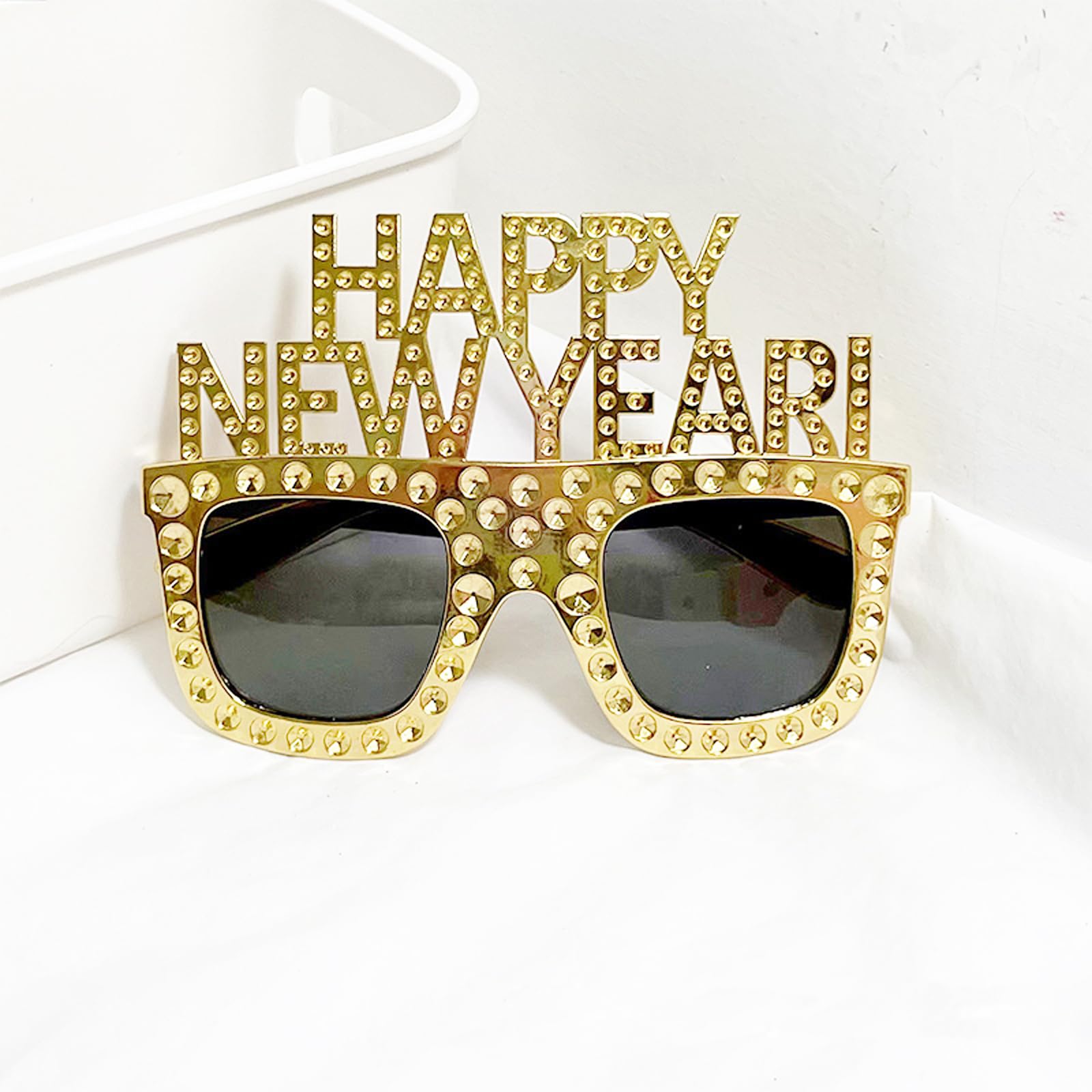 BinaryABC 2025 New Year's Eve Party Glasses - Fun Celebration Eyewear for NYE Countdown & Festive Gatherings