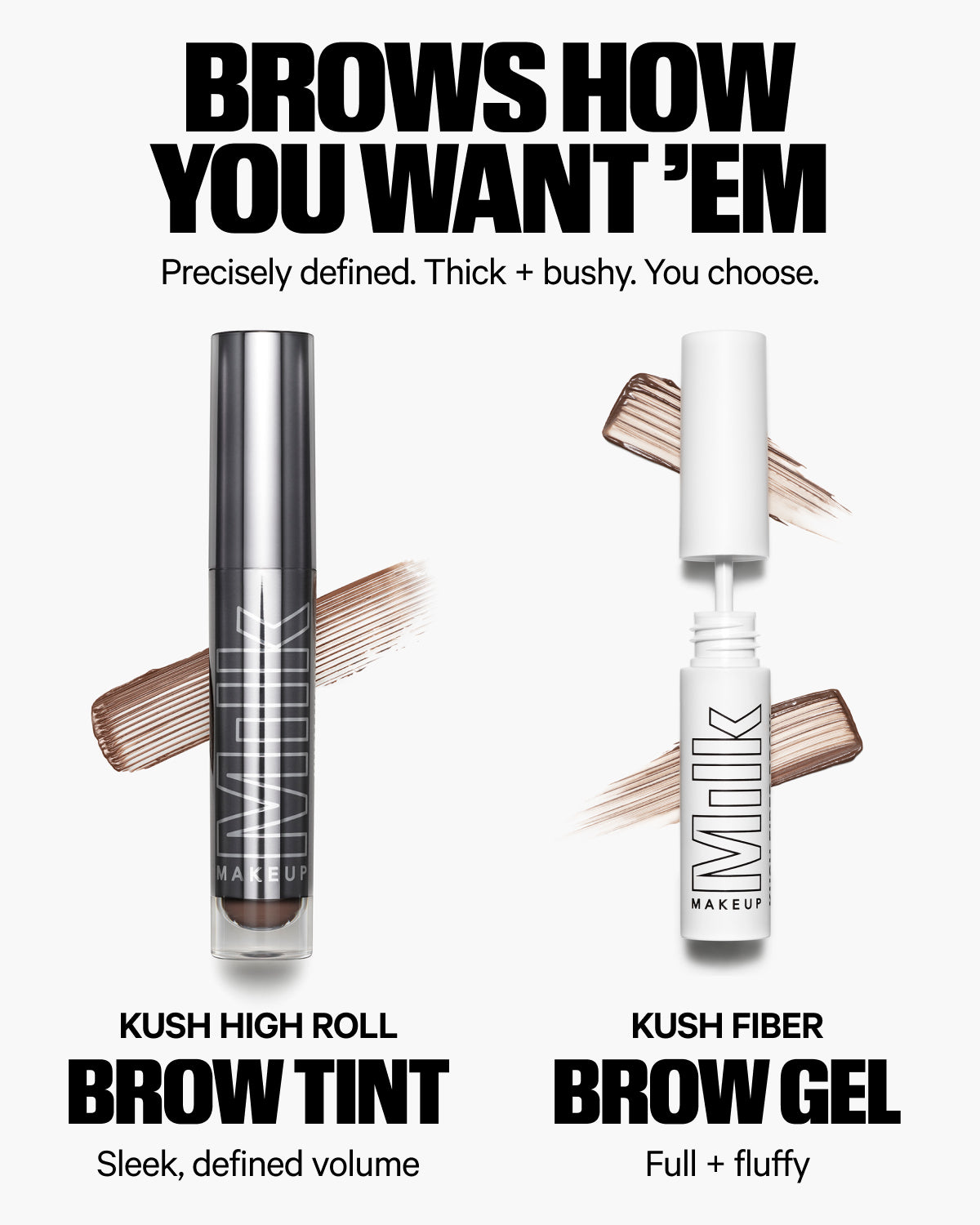 KUSH High Roll Defining + Volumizing Brow Tint - Vegan Eyebrow Gel for Fuller Brows, Long-Lasting Definition | Perfect for Daily Makeup & Special Occasions