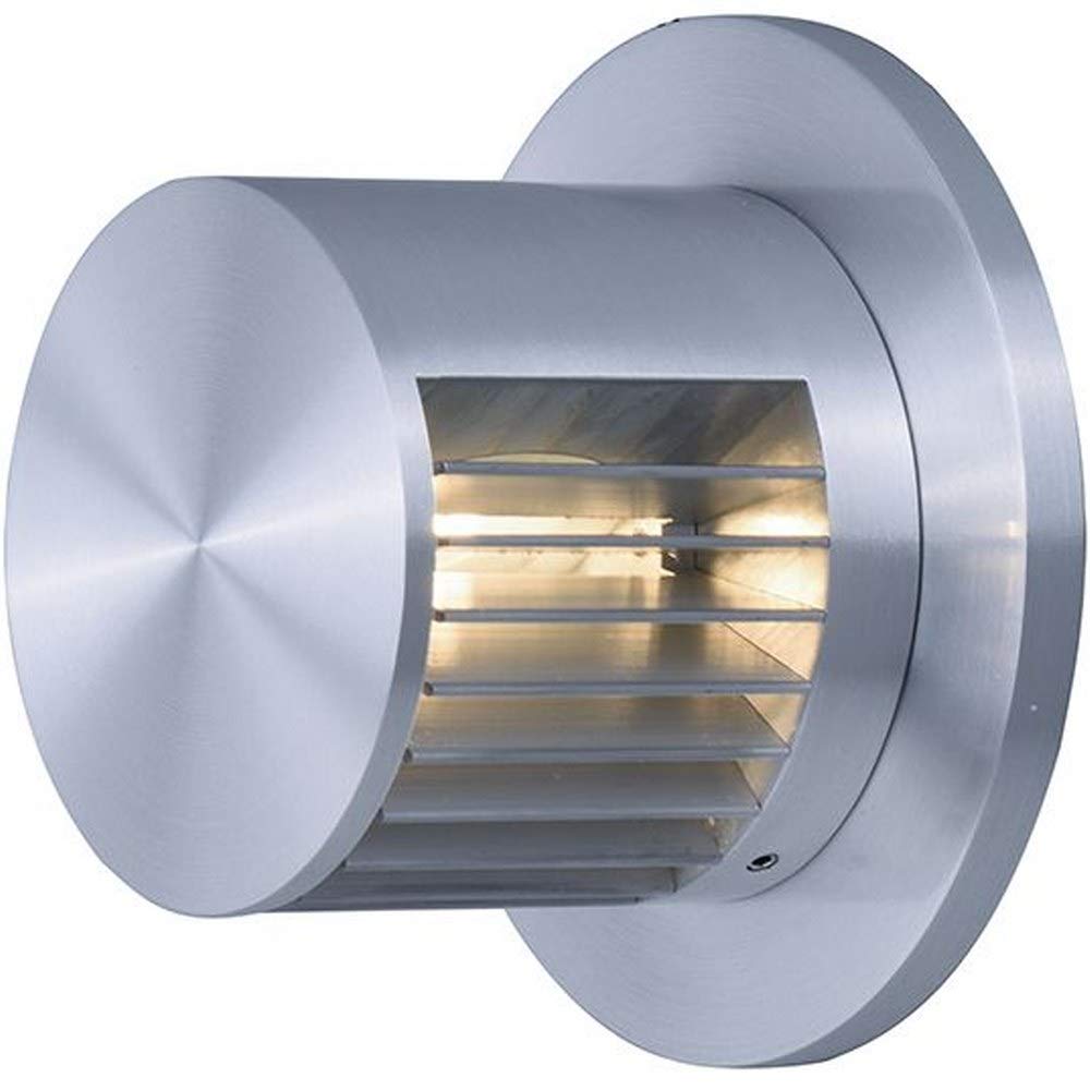 ET2 E41386SA Modern LED Outdoor Wall Sconce - Weatherproof Satin Aluminum Light Fixture for Porch, Patio & Garden Lighting - Energy Efficient Exterior Wall Light
