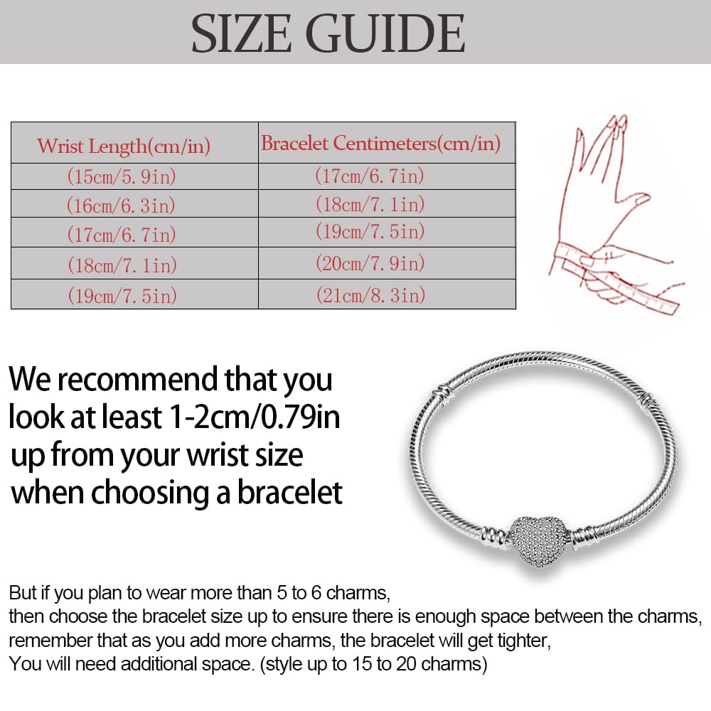 KUNSIR 925 Sterling Silver Snake Chain Charm Bracelet for Women - Adjustable & Durable Jewelry Gift for Birthday, Anniversary, Valentine's Day | Perfect for Layering, Everyday Wear & Special Occasions