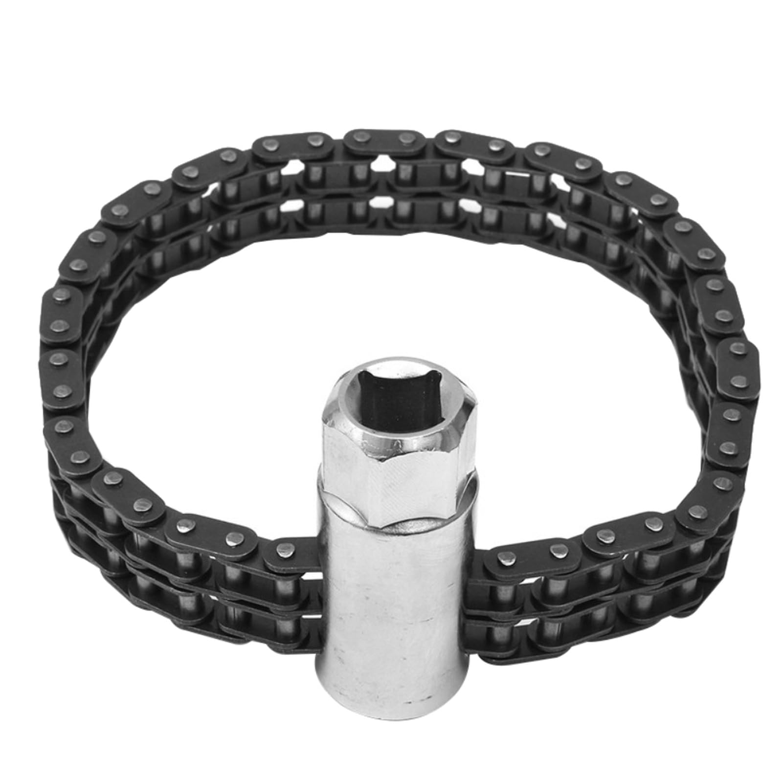 High-Quality Metal Car Truck Oil Filter Socket Wrench with Allen Key & Double Chain - Perfect for DIY Auto Repairs & Vehicle Maintenance