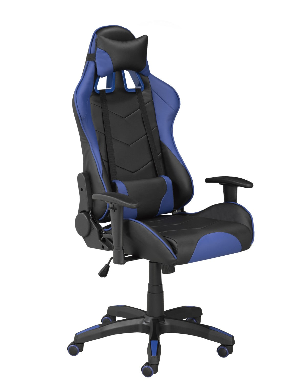 Premium Gaming Desk & Chair Set - Ergonomic Blue & Black Computer Desk with Comfortable Racing Style Chair for PC & Console Gamers - Perfect for Home Office, Streaming & Esports Setup