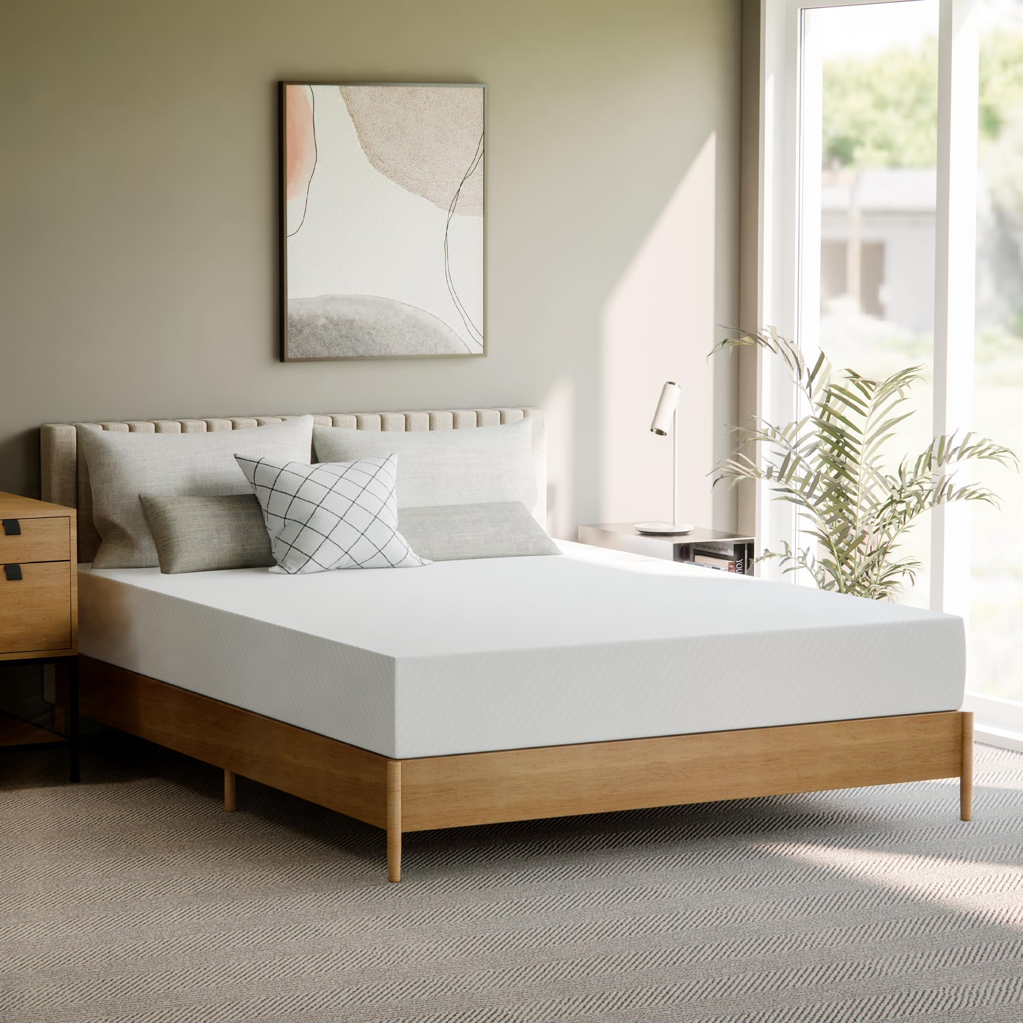 10 Inch Queen Cooling Gel Memory Foam Mattress - Medium Firm, Breathable & Pressure Relieving - CertiPUR-US Certified, No Fiberglass - Mattress in a Box for Kids & Adults - Perfect for Hot Sleepers & Back Pain Relief