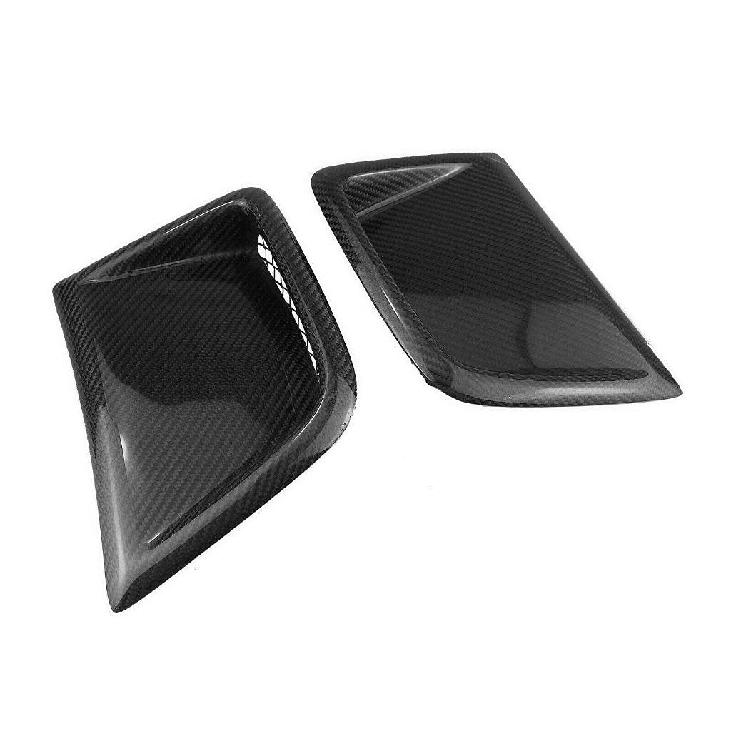 Exclusive Real Carbon Fiber Front Bumper Side Air Vents for 2008-2014 Subaru WRX STI - 2 Piece Set - FLC-2715-RCF - Enhance Performance & Style for Track or Street Racing