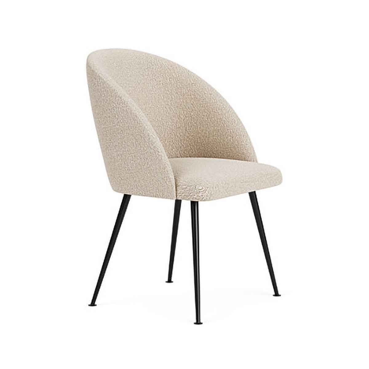 Holly Boucle Dining Chair - Modern Upholstered Accent Chair for Kitchen, Dining Room & Office - Comfortable & Stylish Home Decor