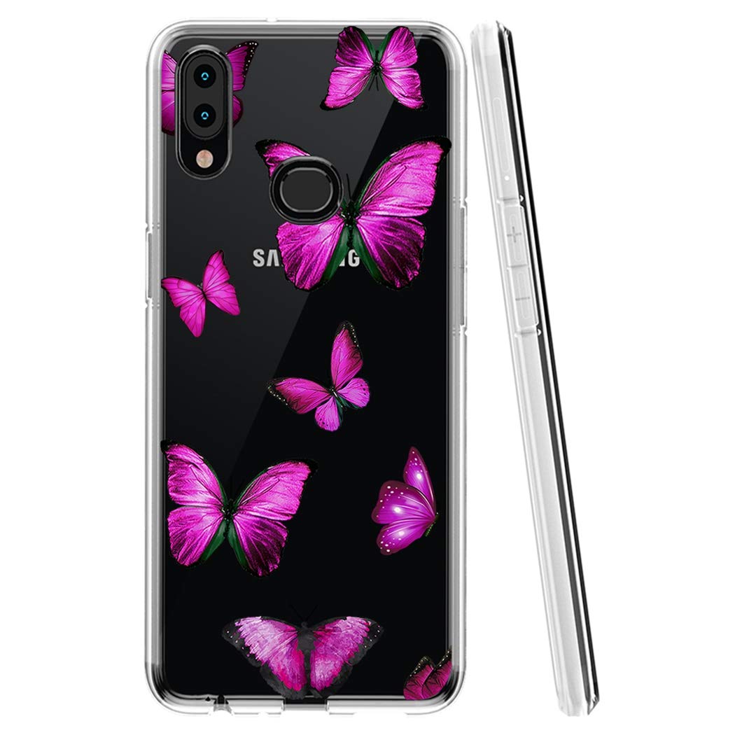Samsung Galaxy A10S Phone Case - Cute Clear Slim Shockproof TPU Rubber Protective Cover with Butterfly Pattern for Girls & Women | Perfect for Everyday Use, Work, and Travel