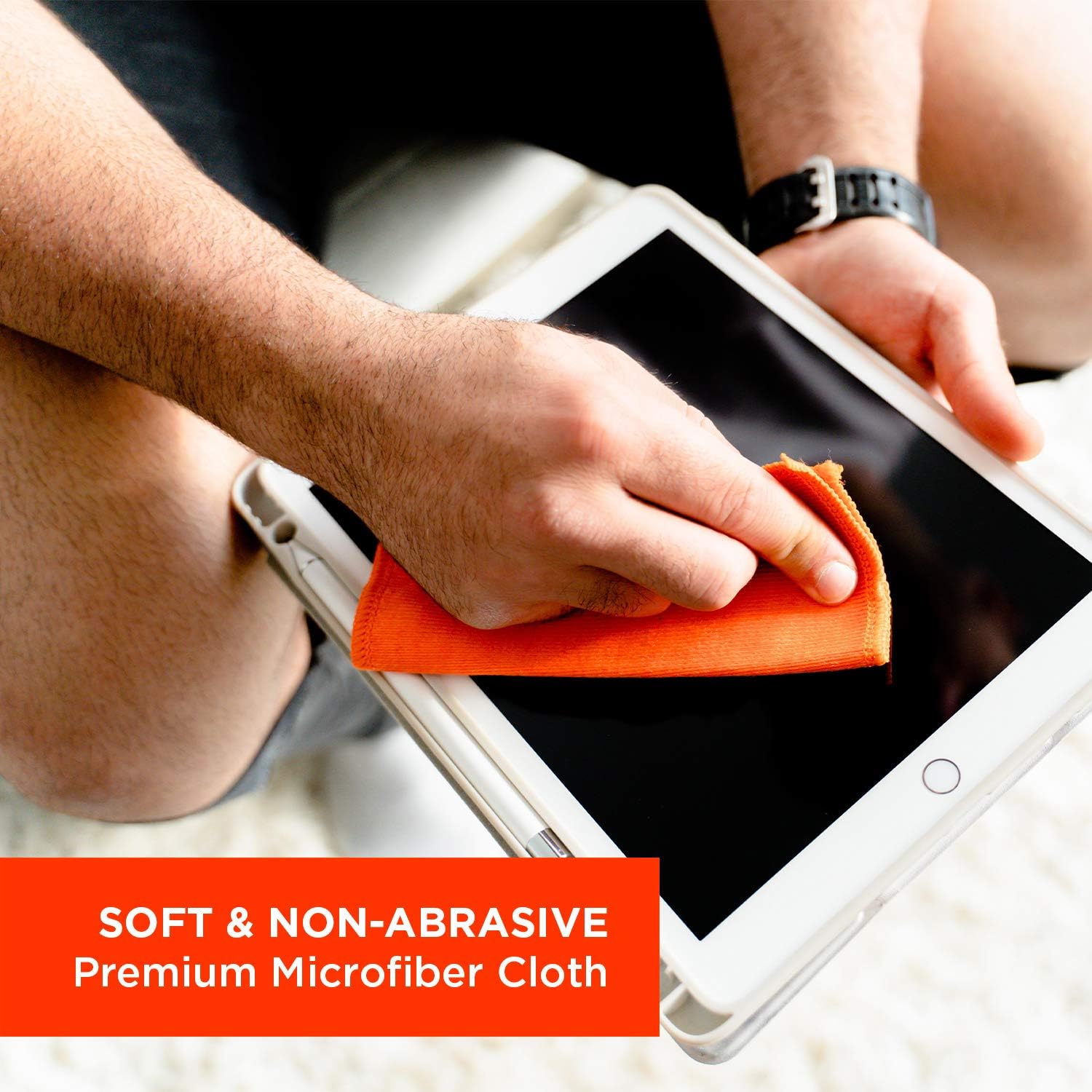 WHOOSH! Screen Cleaner Spray and Wipe Kit - 12 Pack (3.4 fl oz Each) with Microfiber Cloth - Travel Size Electronics Cleaner for iPhone, iPad, MacBook, Laptop, Computer, Phone, Eyeglasses, Car Screens - Perfect for Home, Office, and On-the-Go Cleaning