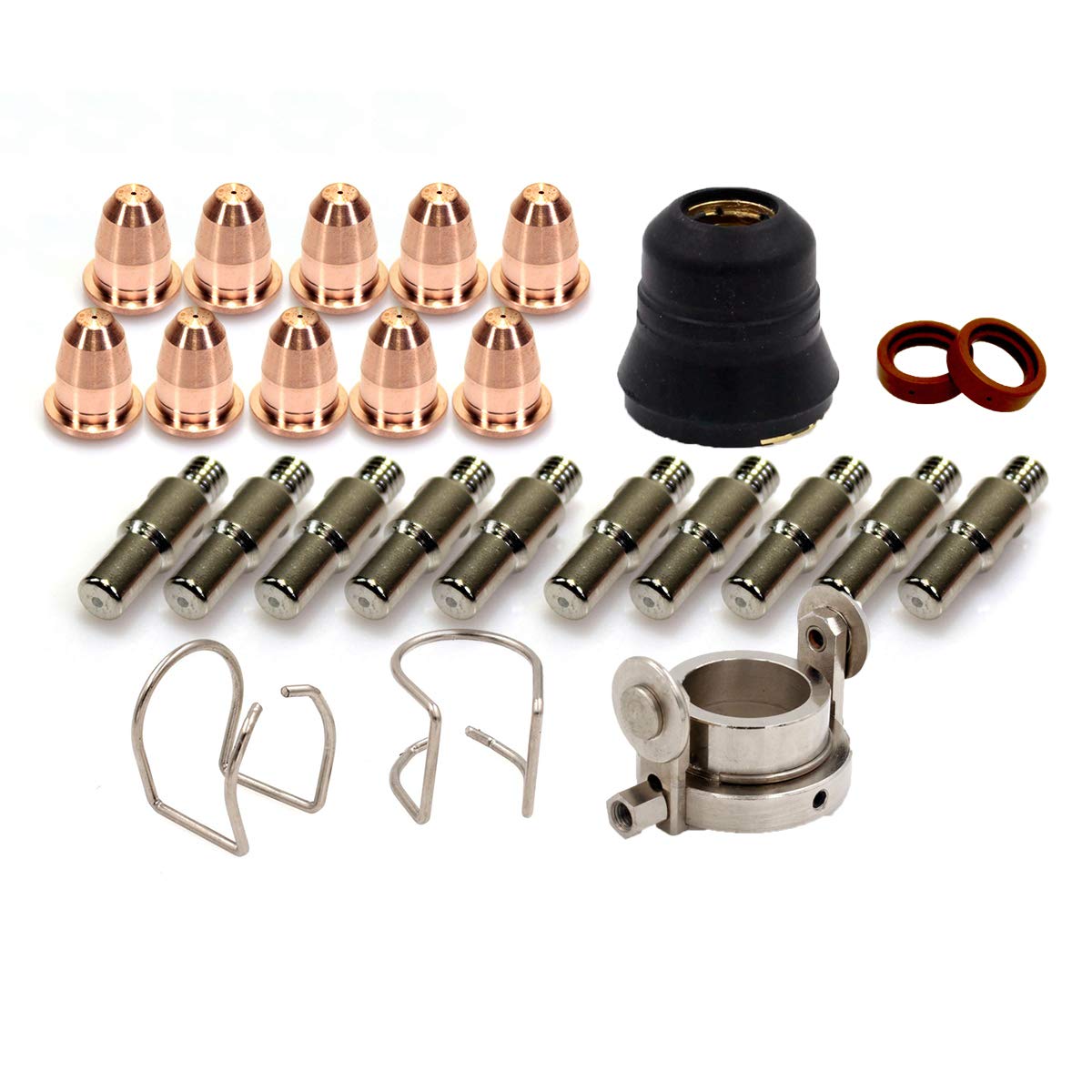 Vipercut 30 Plasma Cutter Electrode Nozzle Kit - 26pcs Replacement Consumables for Plasma Cutting - Perfect for Metal Fabrication, Automotive Repair & DIY Projects