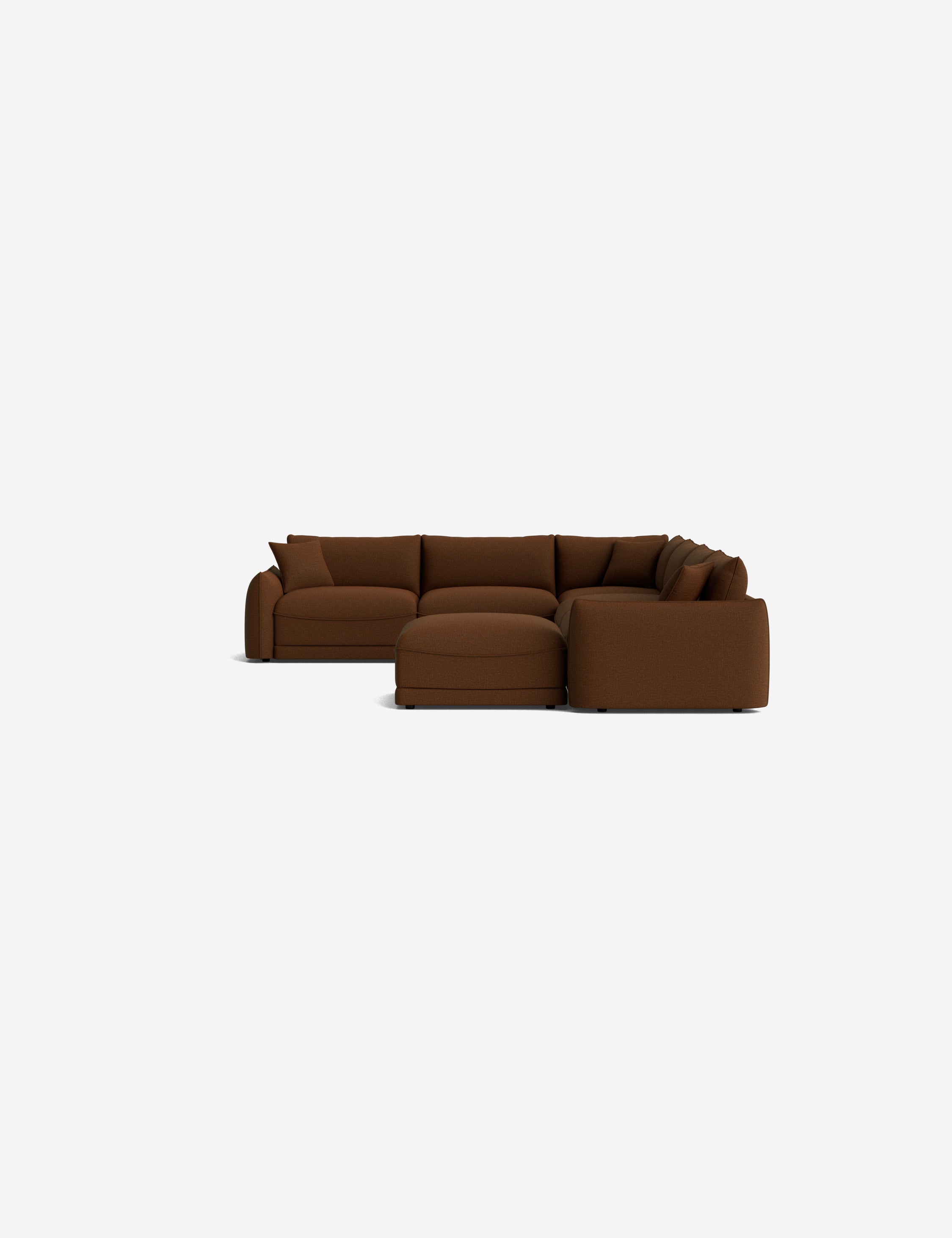 Balmer Modular Corner Sectional Sofa with Ottoman - Modern L-Shaped Living Room Furniture for Small Spaces | Perfect for Apartments, Condos & Family Gatherings