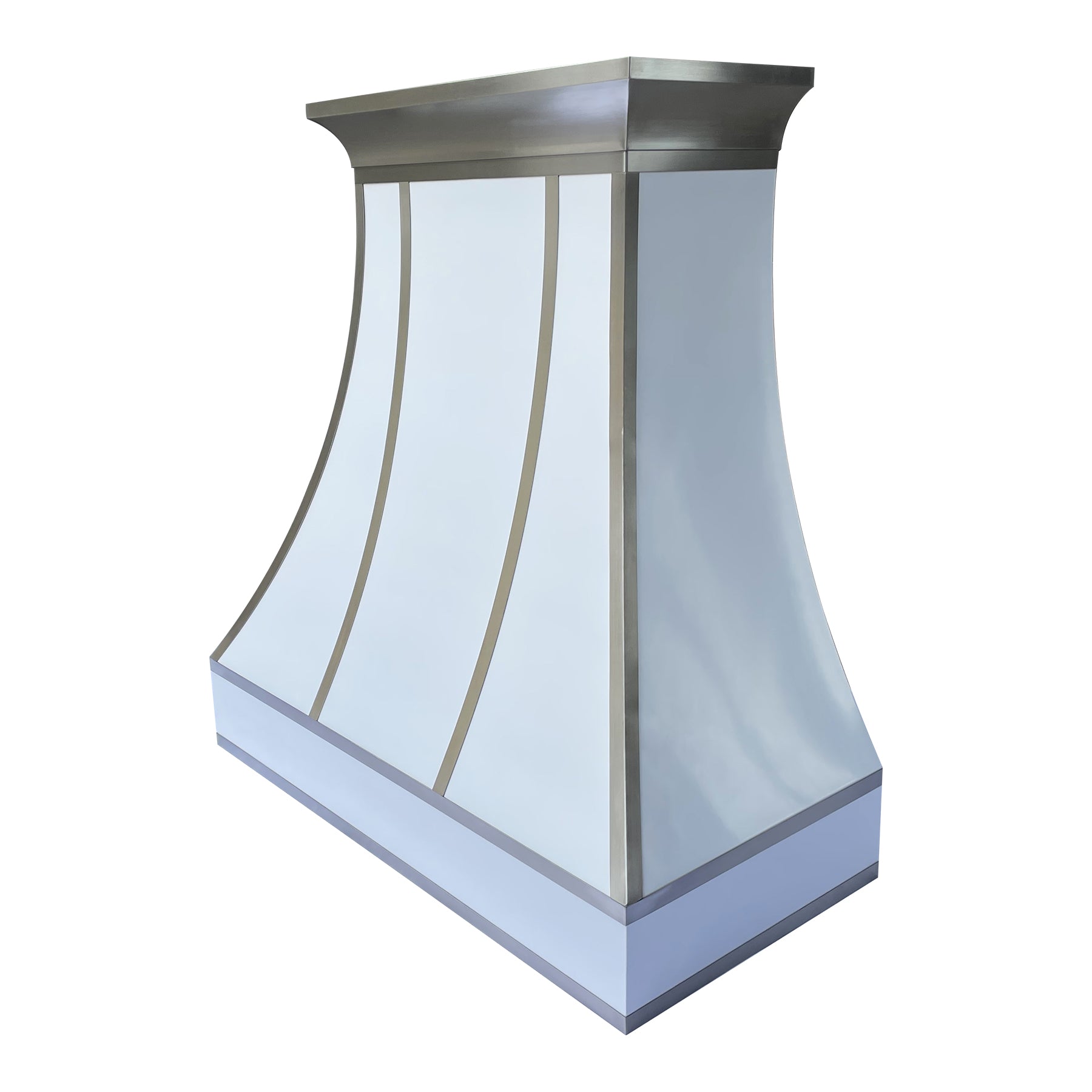 Premium RHM Sweep Stainless Steel Custom White Range Hood H7 C3BS - Modern Kitchen Ventilation for Claire Style Homes | Perfect for Open Concept Kitchens & Cooking Enthusiasts