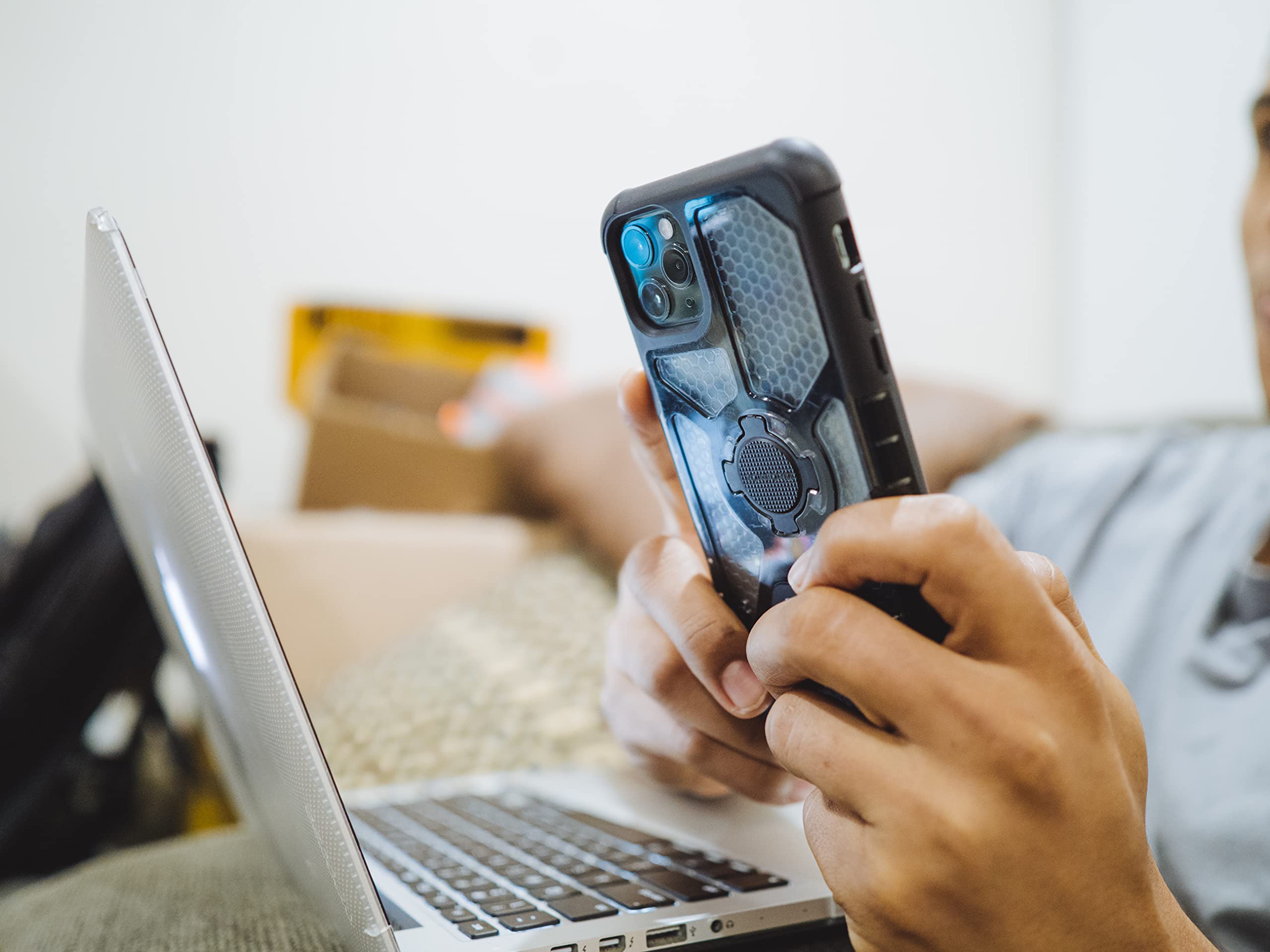 ROKFORM iPhone 11 Pro Case - Slim Crystal Series Clear Magnetic Cover with RokLock Quad Tab Twist Lock, Dual Magnet, Drop Tested Armor - Perfect for Outdoor Adventures and Daily Use