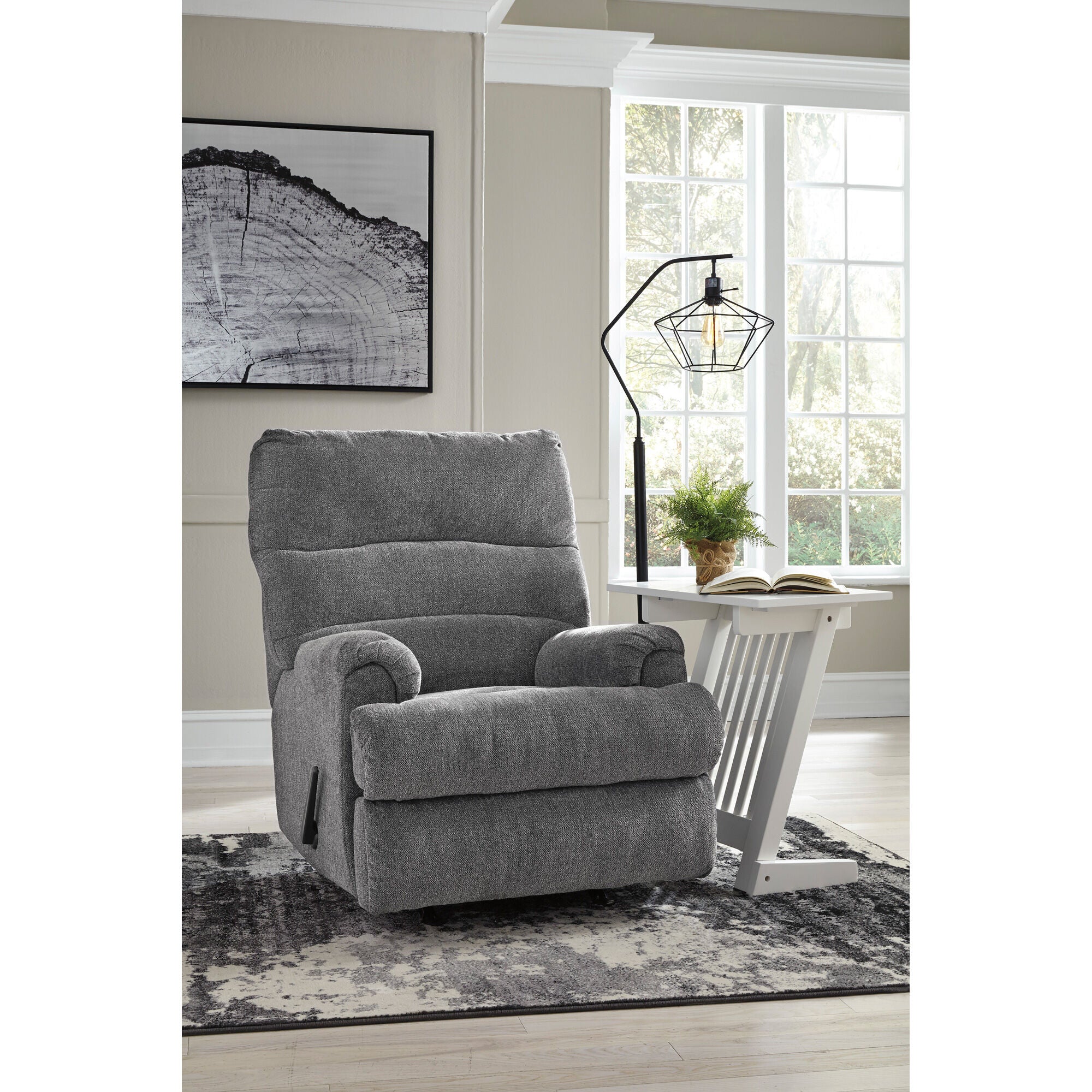Manfort Rocker Recliner Chair - Comfortable Rocking Recliner with Padded Seat & Back Support - Perfect for Living Room, Nursery & Relaxation