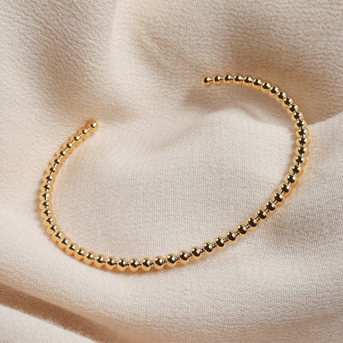 Ariana Beaded Cuff Bracelet for Women - Boho Chic Handmade Beaded Jewelry - Perfect for Parties, Weddings & Everyday Wear