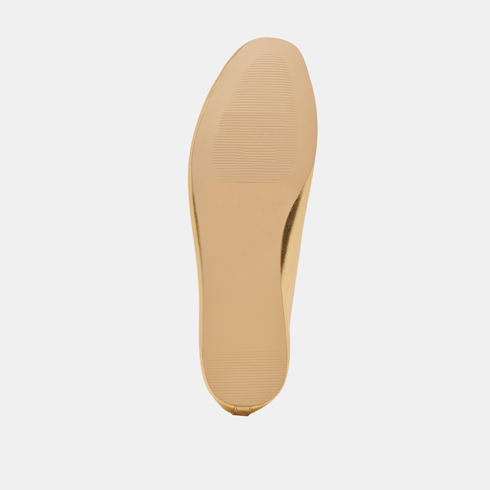 BRAIDY Women's Gold Metallic Leather Ballet Flats - Comfortable & Stylish Shoes for Work, Casual Outfits & Special Occasions