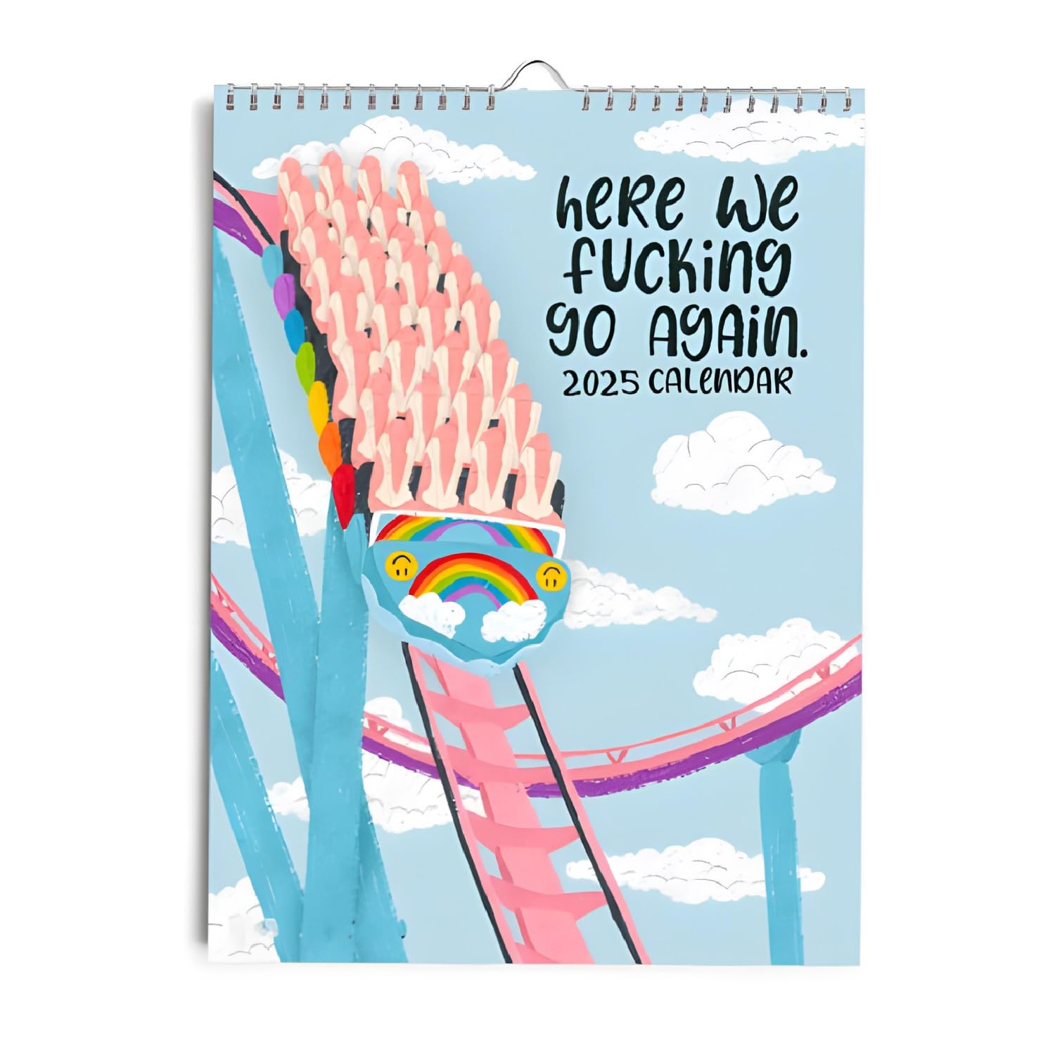 2025 Funny Wall Calendar - 12 Months Planner for Home & Office | Here We Go Again Novelty Calendar with Note Pads | Perfect for Scheduling, Organization & Daily Planning