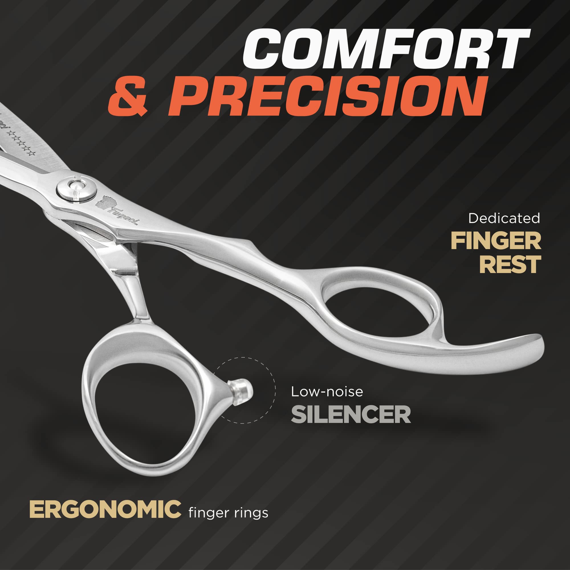 Fagaci Professional Hair Scissors 6” - Razor Sharp Blades, Premium ATS-314 Steel - Hair Cutting Shears for Stylists & Barbers - Perfect for Precision Haircuts, Trimming & Styling at Home or Salon