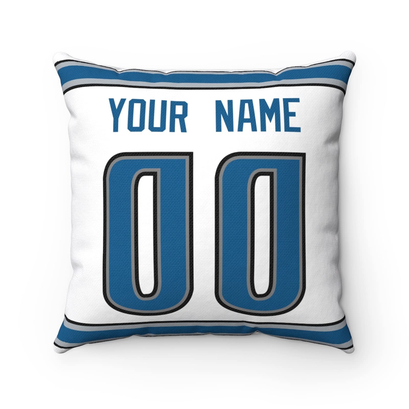 ANTKING Custom Detroit Throw Pillow - Personalized with Any Name & Number for Men, Women, Boys - Perfect Gift for Sports Fans, Home Decor & Bedroom Accent