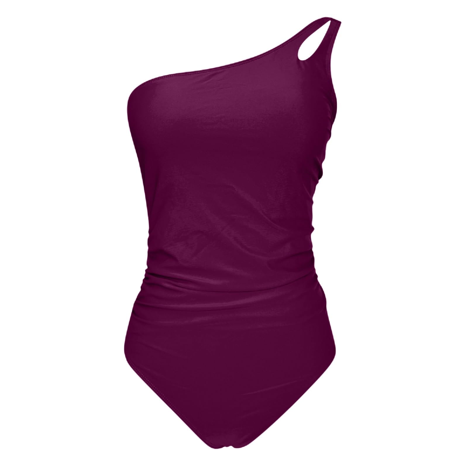 Women's One Shoulder Tummy Control One Piece Swimsuit - Elegant Modest Bathing Suit for Beach & Pool Wear | Perfect for Vacation, Swimming, and Summer Outings