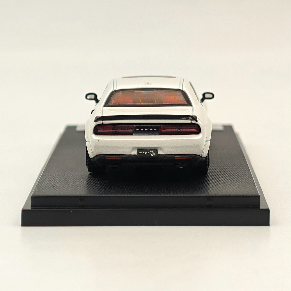 1:64 Scale Dodge SRT Hellcat Diecast Metal Car Model - White with Carbon Accents - Collectible Muscle Sports Car for Display & Racing Enthusiasts