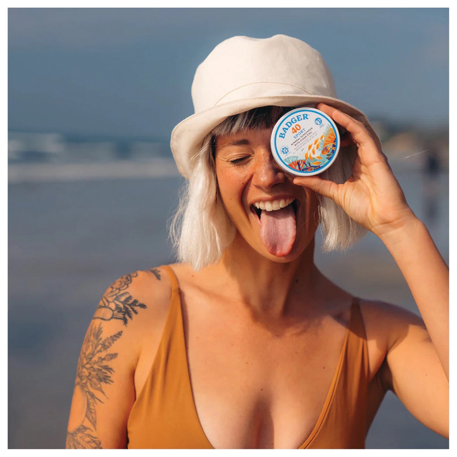Badger SPF 40 Sunscreen Balm - 2.4 oz Mineral-Based, Broad Spectrum, Water-Resistant Sun Protection for Face & Body - Perfect for Outdoor Activities, Beach, Hiking & Daily Use