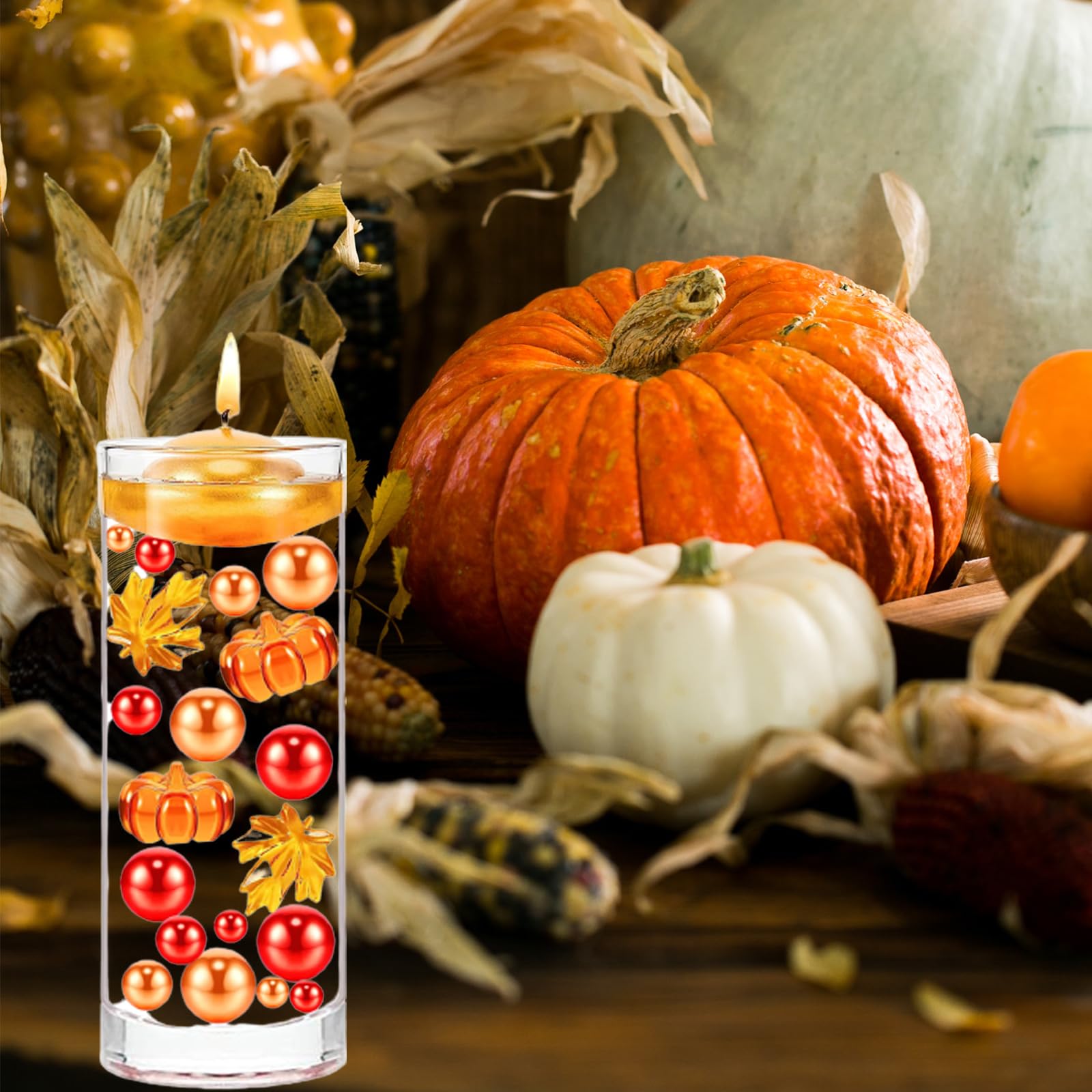 111pcs Thanksgiving Vase Fillers - Artificial Fall Decor for Centerpieces, Tablescapes & Home Decor - Perfect for Thanksgiving, Halloween & Autumn Seasonal Displays