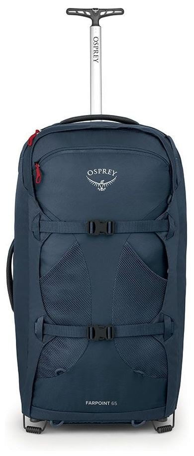 Osprey Farpoint Wheeled Travel Pack 65 - Lightweight Carry-On Luggage for International Travel, Hiking & Adventure Vacations | Durable Rolling Backpack with Spacious 65L Capacity
