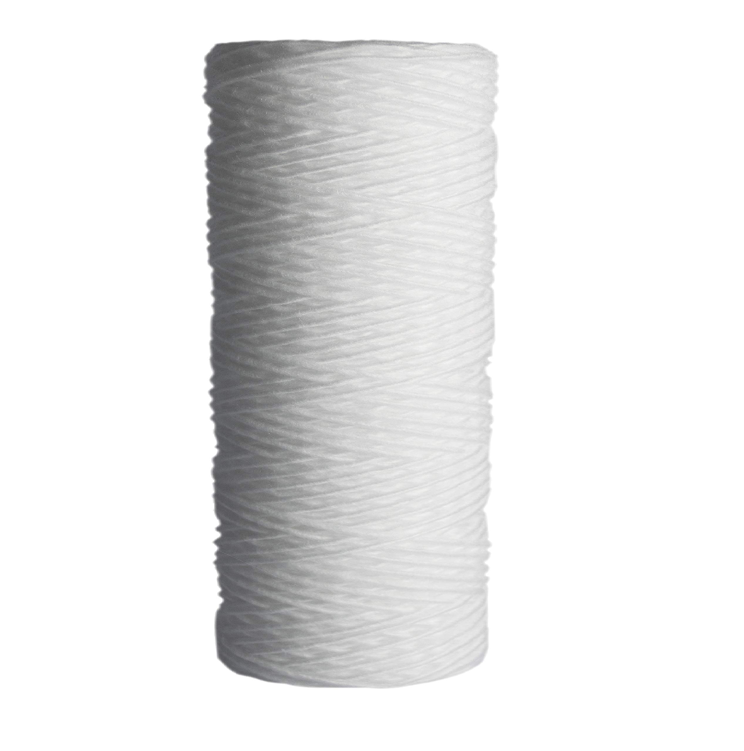 20 Pack String Wound Sediment Water Filter Cartridges 4.5x10 Inch 1 Micron - Perfect for Whole House Filtration, Well Water Systems & Industrial Applications
