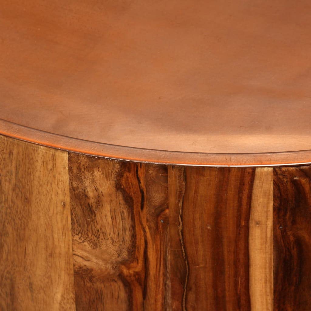 SKM Solid Sheesham Wood and Steel Coffee Table - 26.8