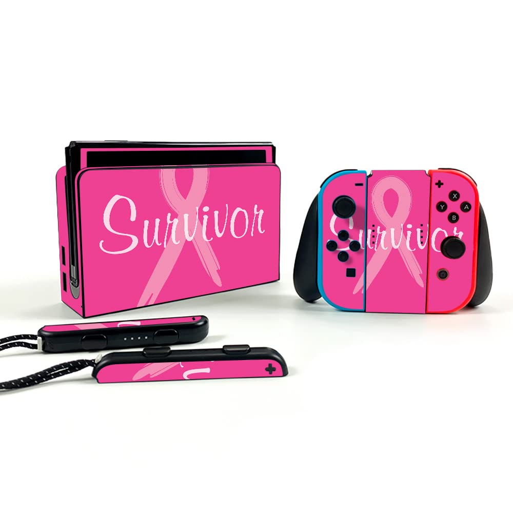 MightySkins Protective Vinyl Decal Wrap Cover for Nintendo Switch OLED - Survivor Design | Durable, Customizable Skin | Easy to Apply & Remove | Made in USA | Perfect for Gaming Protection & Personalization