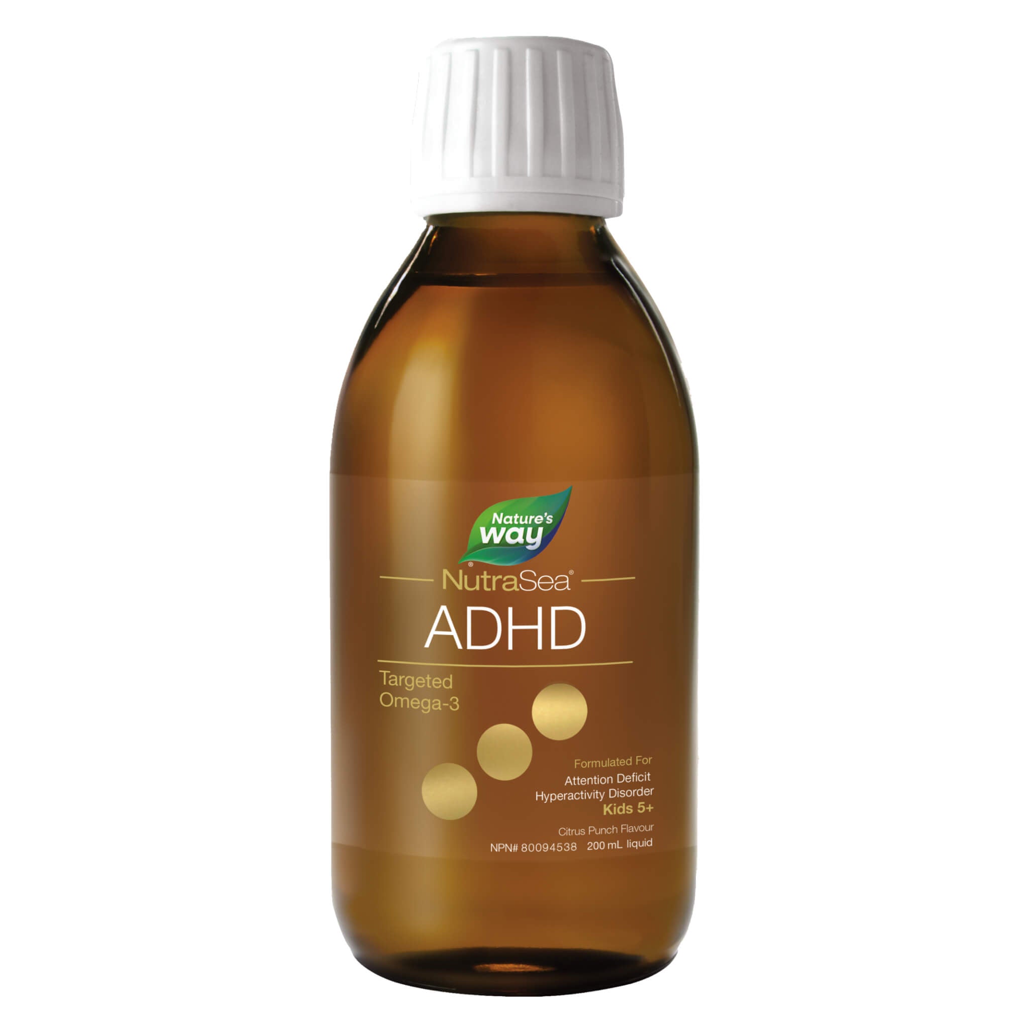 NutraSea ADHD Targeted Omega 3 Supplement - Citrus Punch Flavor - Supports Focus & Brain Health - For Kids & Adults - Great for School, Work & Daily Mental Clarity