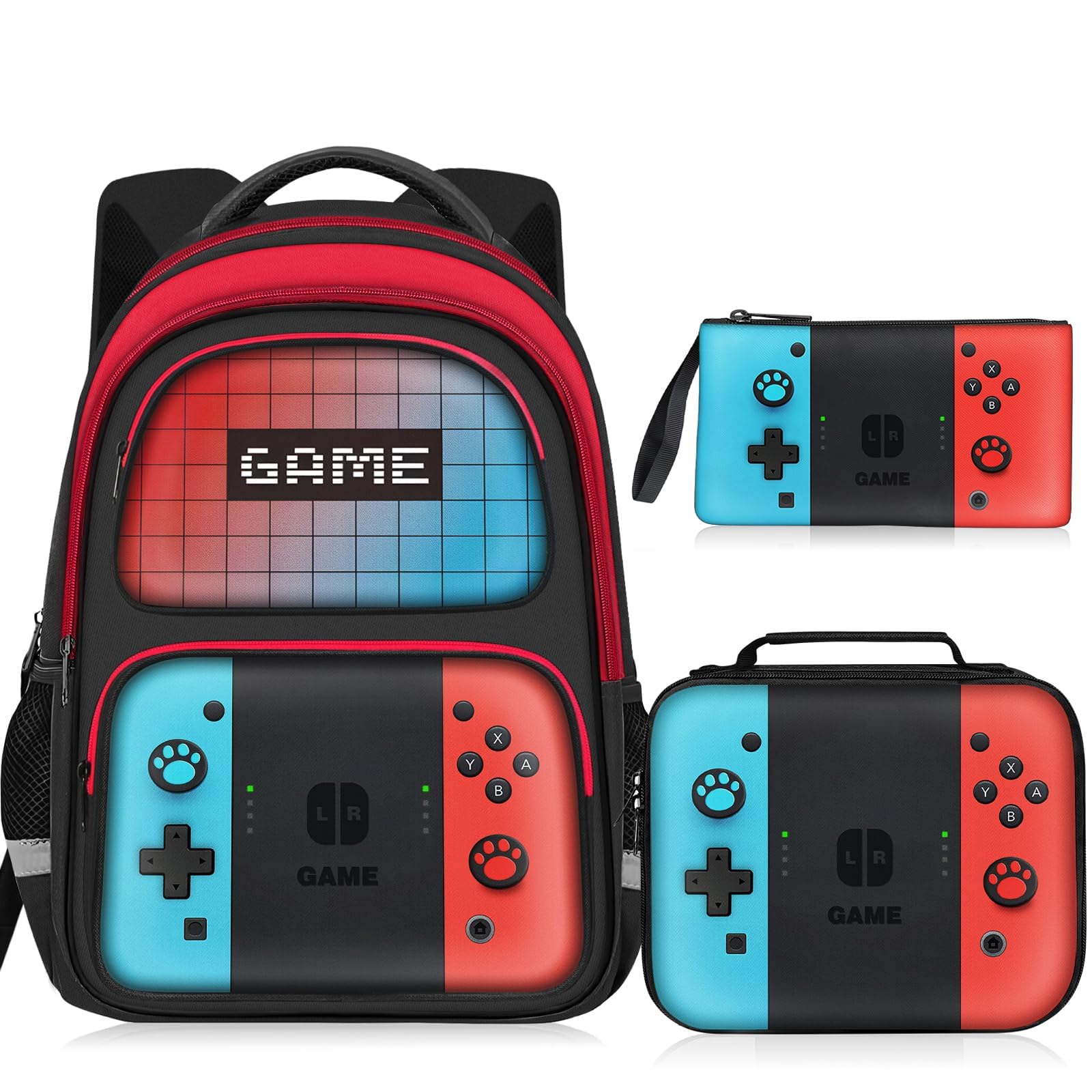 Kids Backpack for Boys - Durable 17 Inch Gamer Backpack for Children & Teens - School Bookbag for Elementary & Middle School Students - Perfect for Gaming, School & Travel