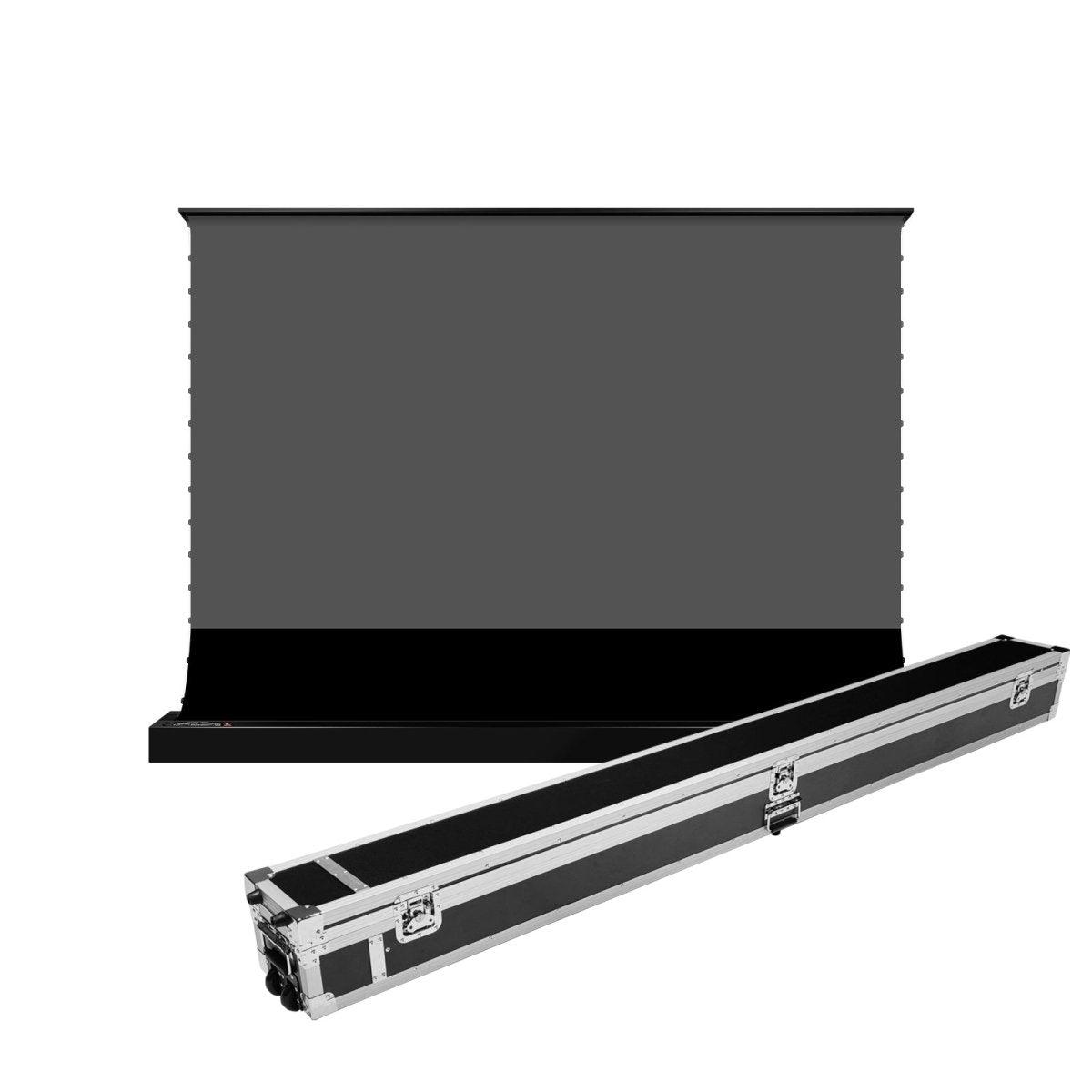 VIVIDSTORM S Pro / S Pro P Motorized Tension Floor Rising UST ALR Projector Screen with Heavy Duty Aluminum Travel Case - Perfect for Home Theater, Outdoor Movies, and Professional Presentations