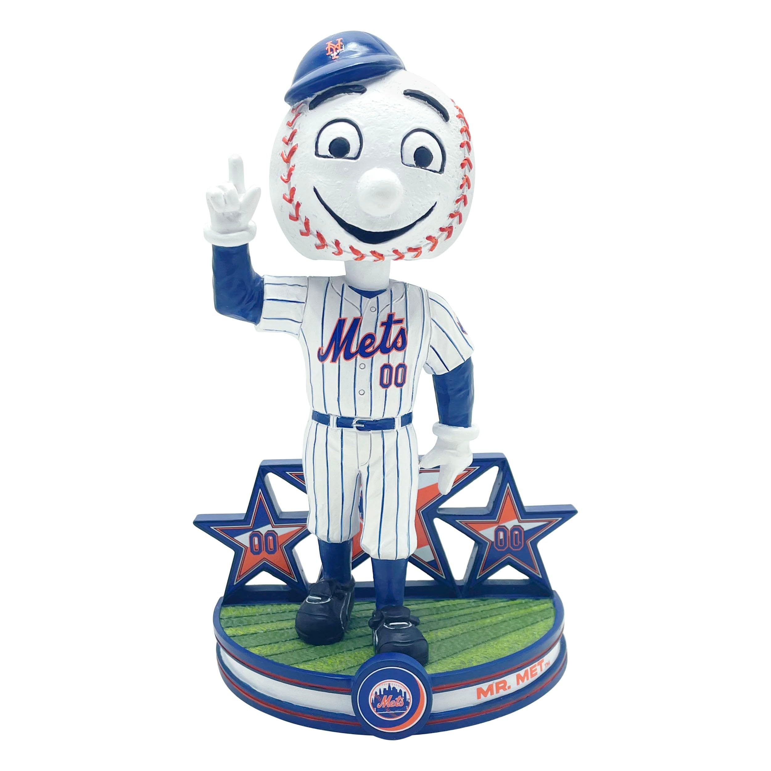 New York Mets Mr. Met Superstar Series Bobblehead - Official MLB Baseball Collectible for Fans, Home Decor & Sports Memorabilia Display