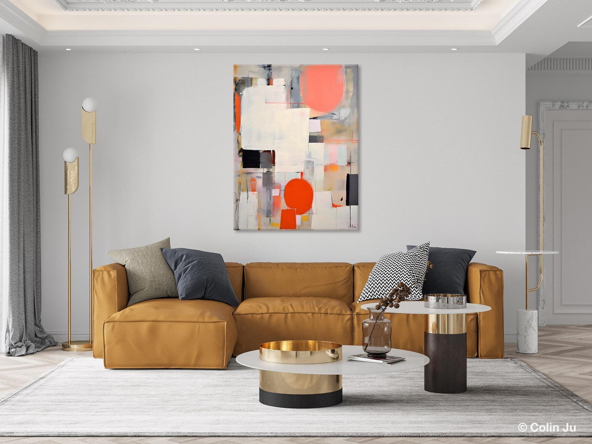 Hand-Painted Acrylic Canvas Wall Art - Modern Contemporary Extra Large Original Painting for Bedroom Decor | Perfect for Living Room, Office & Home Interior Design | Buy Unique Artwork Online