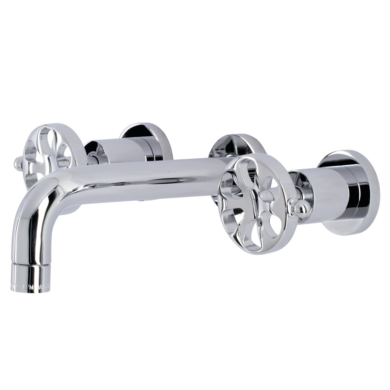 Belknap KS8121RX 3-Hole Wall Mount Bathroom Faucet with Double Handle, Polished Chrome Finish - Perfect for Modern Bathroom and Powder Room Renovations