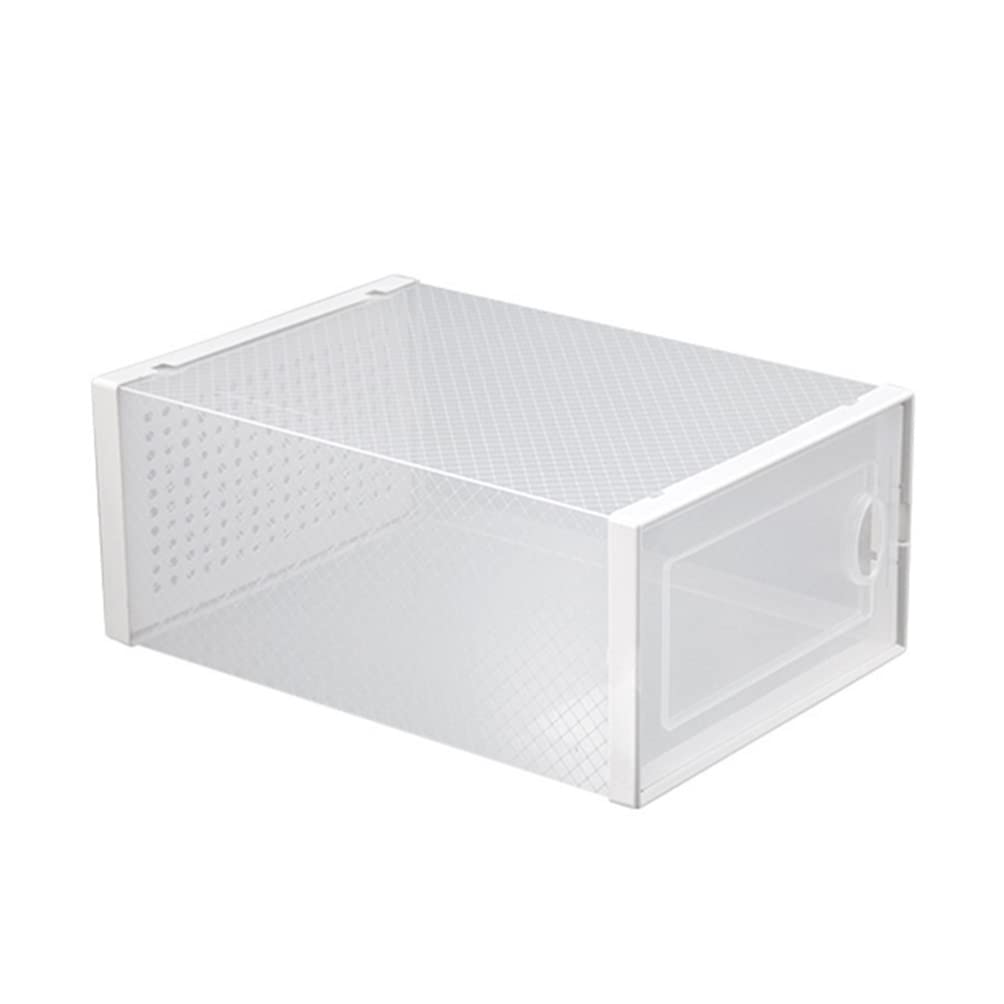 Stackable Clear Shoe Storage Box - Drawer Organizer for Closet, Kids & Adults