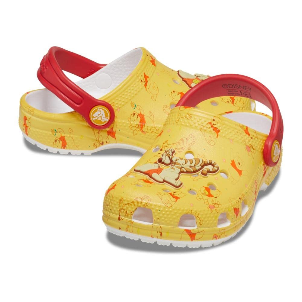 Crocs Unisex Kids Classic Winnie The Pooh Clogs - Lightweight Comfortable Water Shoes for Boys & Girls - Perfect for Beach, Pool, and Outdoor Play