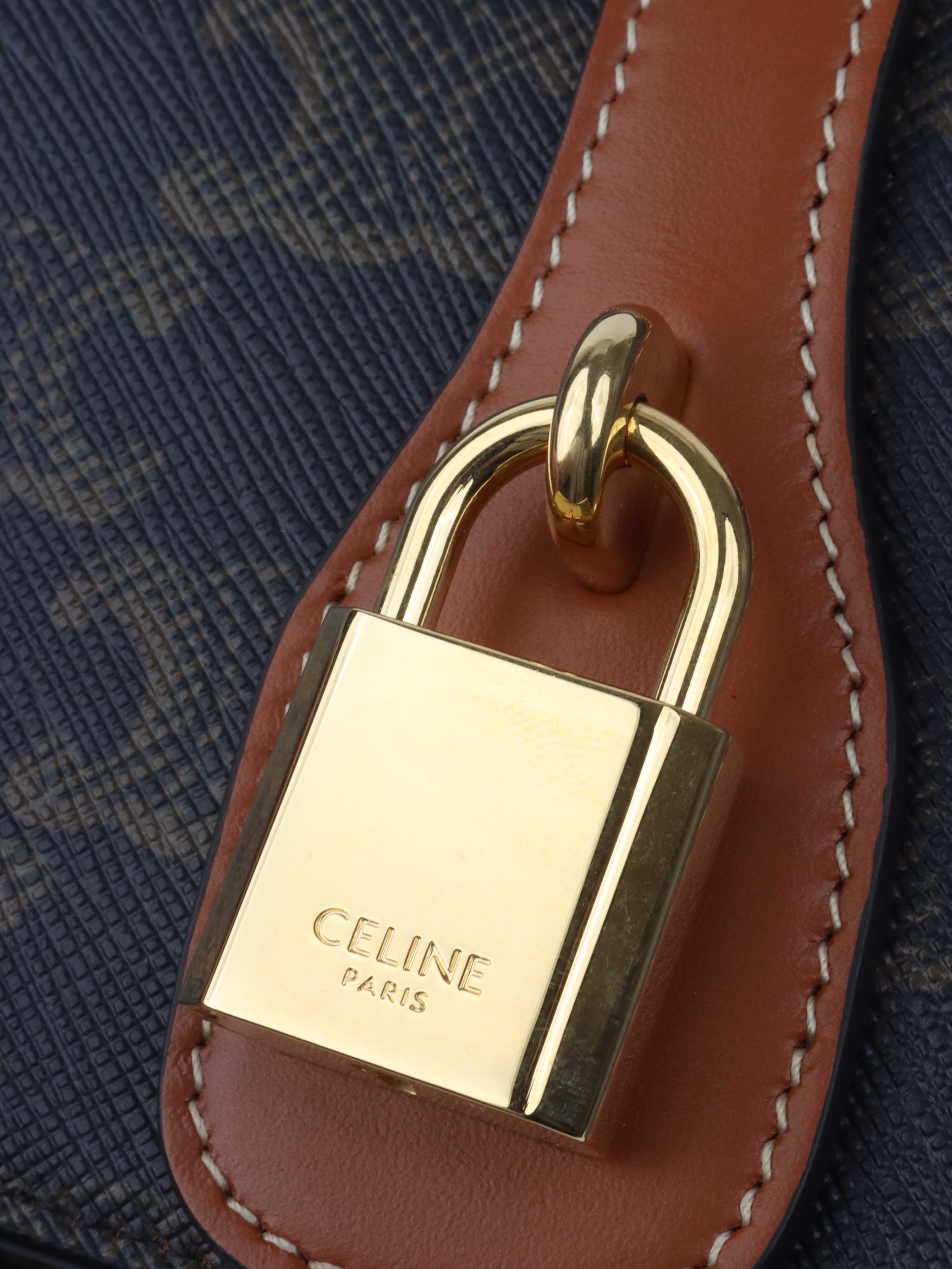 Celine Triomphe Canvas Clutch with Strap - Elegant Crossbody Bag for Women | Perfect for Evening Events, Parties & Date Nights
