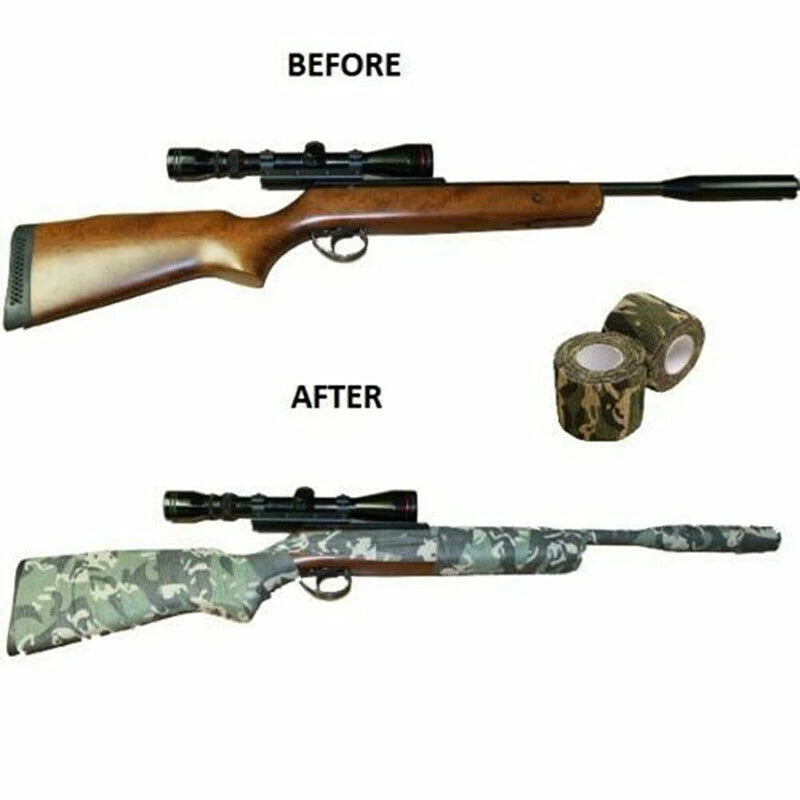 Self Adhesive Camo Tape - 5cm x 4.5m Waterproof Camouflage Tape for Guns, Hunting Gear, Outdoor Equipment & DIY Projects - Perfect for Hunting, Tactical Use & Camouflage Applications