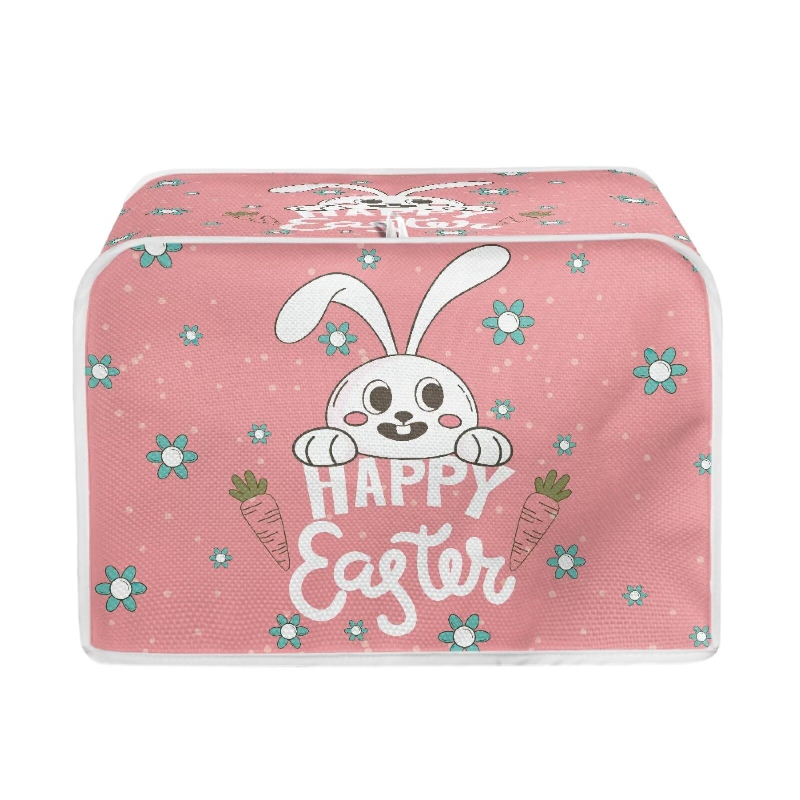Happy Easter Bunny Toaster Cover 2 Slice - Lightweight Kitchen Appliance Protector, Machine Washable Dustproof Cover for Toasters - Perfect Easter Home Decor & Kitchen Accessory for Holiday Baking & Breakfast Protection