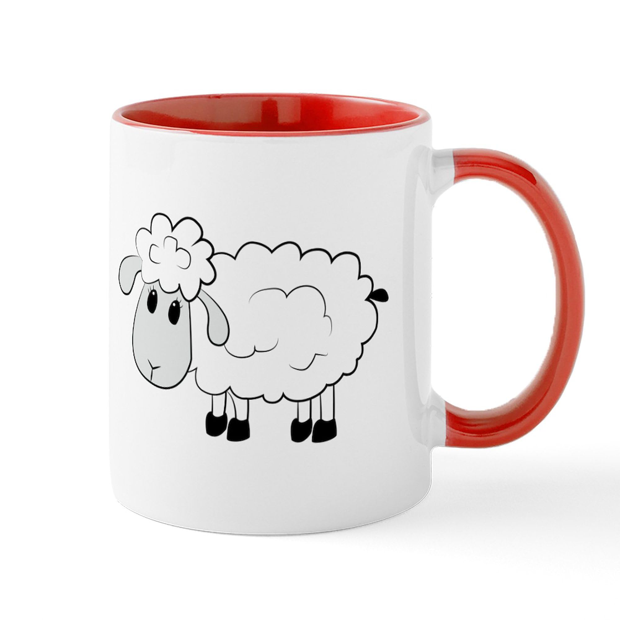 Sheep Design 11 oz (325 ml) Ceramic Coffee Mug - Perfect for Tea, Hot Chocolate & Office Use - Funny Animal Gift for Coworkers & Friends