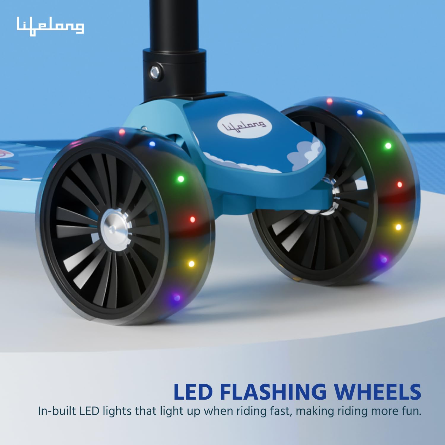 Best Foldable Kids Scooter with LED Wheels for Boys & Girls Ages 3+ - Adjustable Height Kick Scooter Supports 50kg - Perfect for Outdoor Play, Commuting & Birthday Gifts - Durable Toddler Scooter Toy for Preschoolers