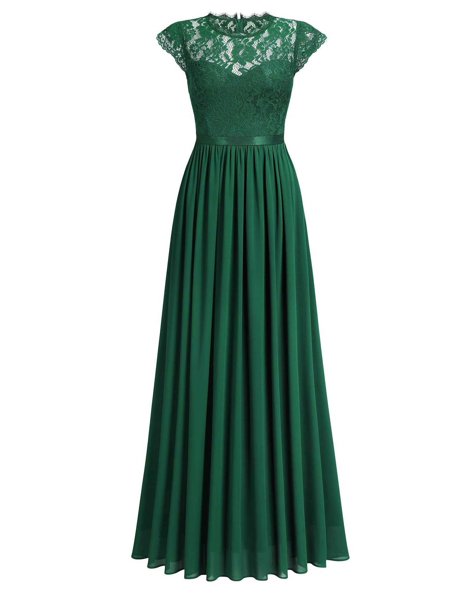 Elegant Floral Lace Maxi Dress for Women - Formal Evening Gown for Parties, Weddings & Special Occasions | Perfect for Cocktail Events, Prom & Black Tie Gatherings