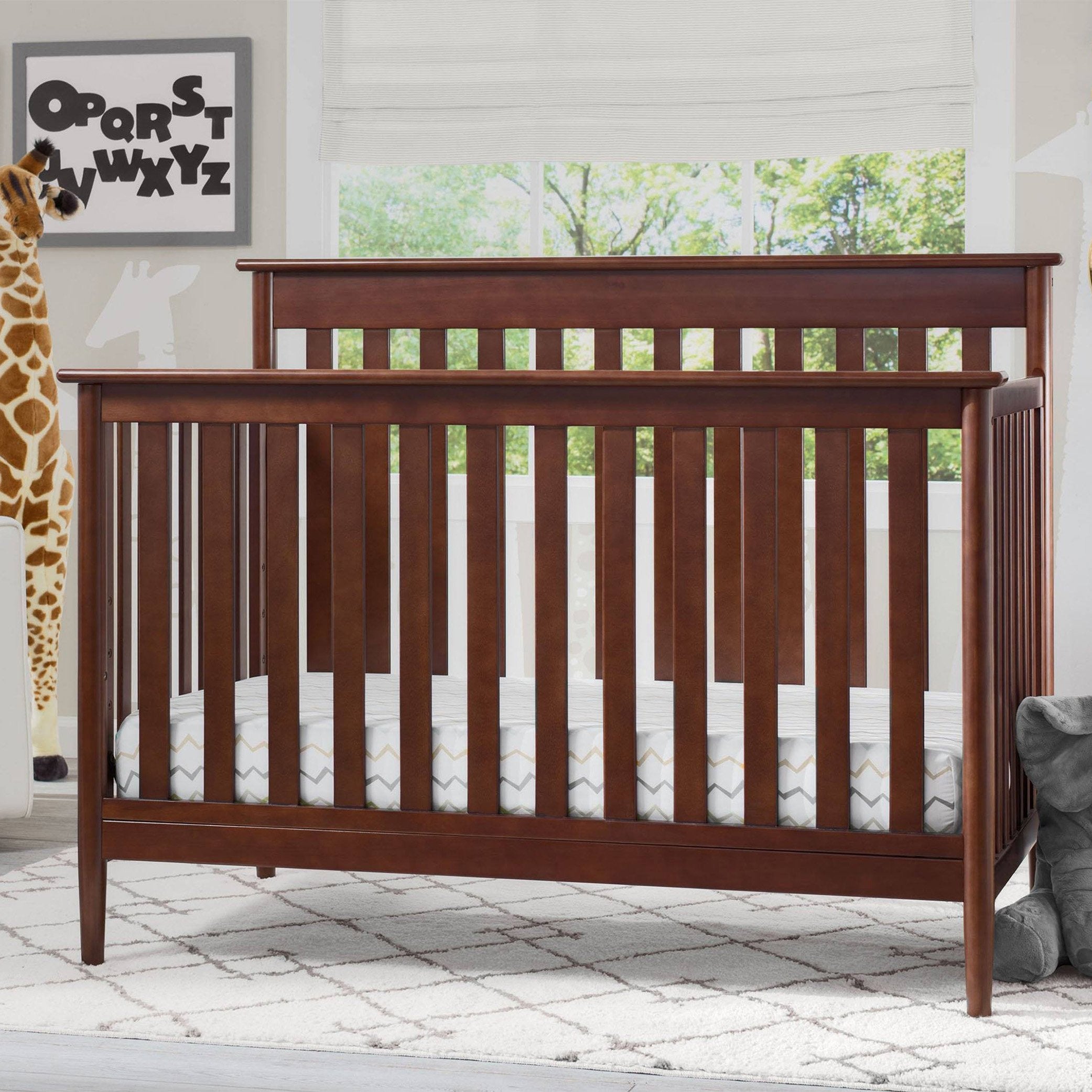 Greyson Signature 4-in-1 Convertible Baby Crib - White Modern Nursery Furniture for Newborn to Toddler Bed | Perfect for Small Spaces & Gender-Neutral Nursery Decor