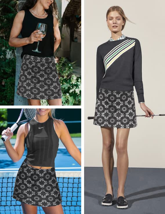 Ekouaer Women's Athletic Skorts - Lightweight Golf Skirts with Inner Shorts & Pockets for Tennis, Workout, Sports & Pickleball | Perfect for Golf, Running, Yoga & Gym Activities
