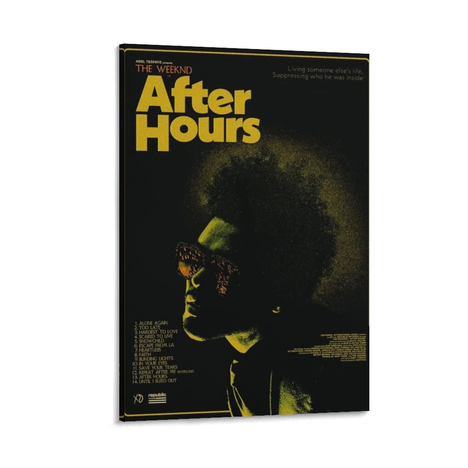 The Weeknd Canvas Poster - 20x30 Inch (50x75cm) Framed Wall Art for Bedroom, Office & Living Room Decor - Perfect Gift for Music Fans & Home Interior Design