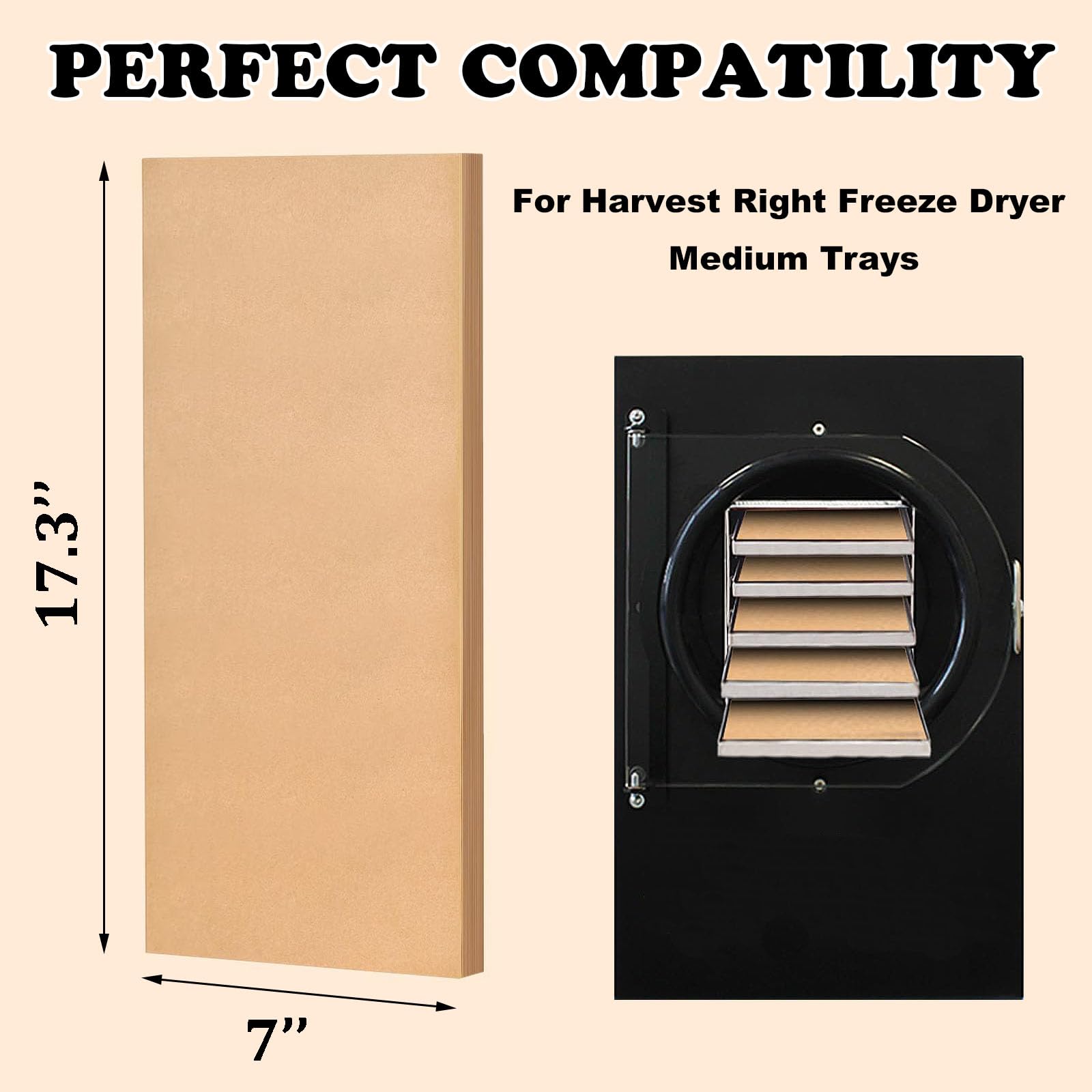 200 PCS Disposable Tray Liners for Harvest Right Freeze Dryer Medium Trays (17 1/4