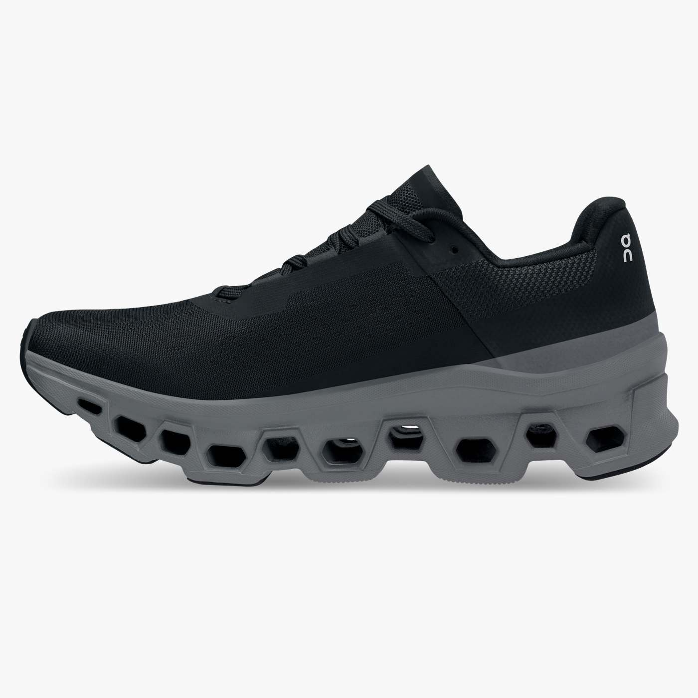 On Running Women's Cloudmonster Running Shoes - Black/Magnet - Lightweight Cushioned Sneakers for Road Running, Jogging & Gym Workouts